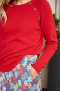 Womens,Knitwear,Jumpers,Jumper,Red,Bright,Comfy,Comfortable,Colourful,Spring,Summer,Limited,Mistral