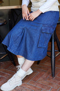 Womens,Skirt,Skirts,Denim,IndigoWash,Bright,Comfy,Comfortable,Colourful,Spring,Summer,Limited,Mistral