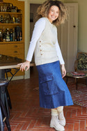 Womens,Skirt,Skirts,Denim,IndigoWash,Bright,Comfy,Comfortable,Colourful,Spring,Summer,Limited,Mistral