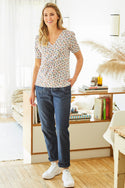 Womens,Trousers,Trouser,Chambray,Denim,Indigo,IndigoWash,Bright,Comfy,Comfortable,Colourful,Spring,Summer,Limited,Mistral