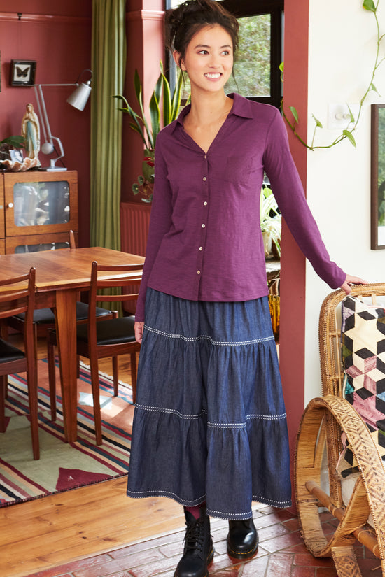 Womens,Skirt,Skirts,Denim,IndigoWash,Bright,Comfy,Comfortable,Colourful,Spring,Summer,Limited,Mistral