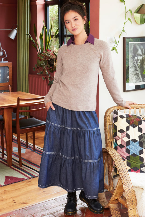 Womens,Skirt,Skirts,Denim,IndigoWash,Bright,Comfy,Comfortable,Colourful,Spring,Summer,Limited,Mistral