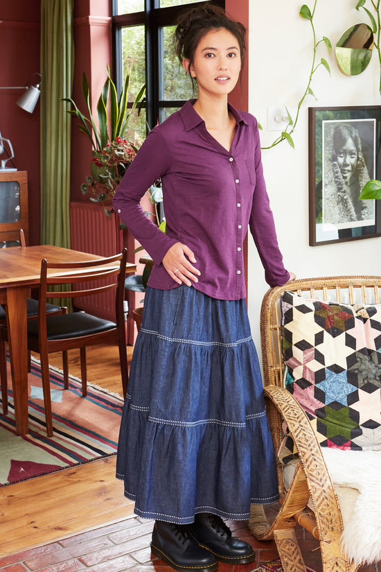 Womens,Skirt,Skirts,Denim,IndigoWash,Bright,Comfy,Comfortable,Colourful,Spring,Summer,Limited,Mistral