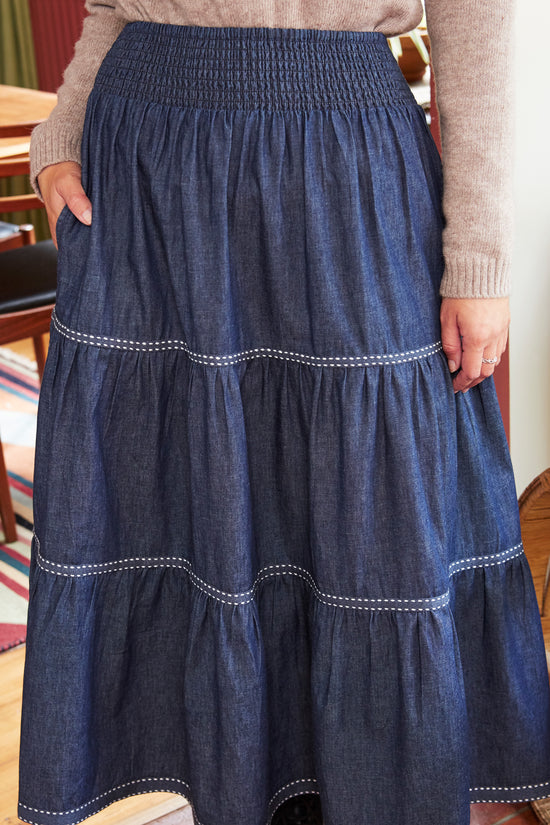 Womens,Skirt,Skirts,Denim,IndigoWash,Bright,Comfy,Comfortable,Colourful,Spring,Summer,Limited,Mistral