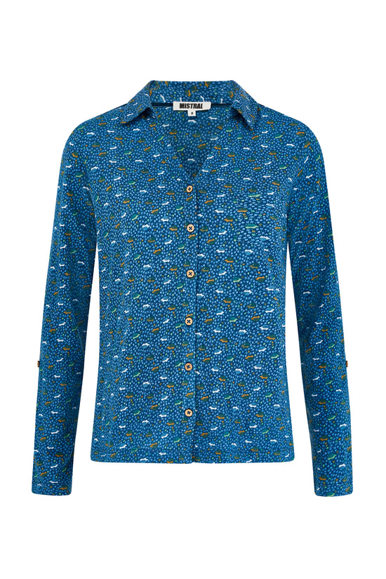 Womens,Shirt,Shirts,Print,Prints,Printed,Blue,Bright,Comfy,Comfortable,Colourful,Spring,Summer,Limited,Mistral