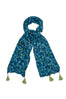 Womens,Scarf,Scarves,Print,Prints,Printed,Blue,Green,Bright,Comfy,Comfortable,Colourful,Spring,Summer,Limited,Mistral