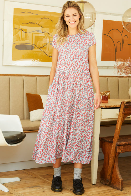 Womens,Dresses,Dress,Print,Prints,Printed,Blue,Bright,Comfy,Comfortable,Colourful,Spring,Summer,Limited,Mistral