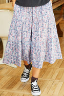 Womens,Skirt,Skirts,Print,Prints,Printed,Blue,Pink,Bright,Comfy,Comfortable,Colourful,Spring,Summer,Limited,Mistral