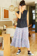 Womens,Skirt,Skirts,Print,Prints,Printed,Blue,Pink,Bright,Comfy,Comfortable,Colourful,Spring,Summer,Limited,Mistral