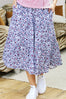 Indigo Daisy Double Cloth Tiered Skirt