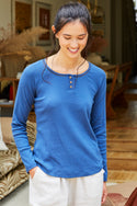 Womens,Tee,Tees,TShirt,TShirts,DarkDenim,Blue,Bright,Comfy,Comfortable,Colourful,Spring,Summer,Limited,Mistral