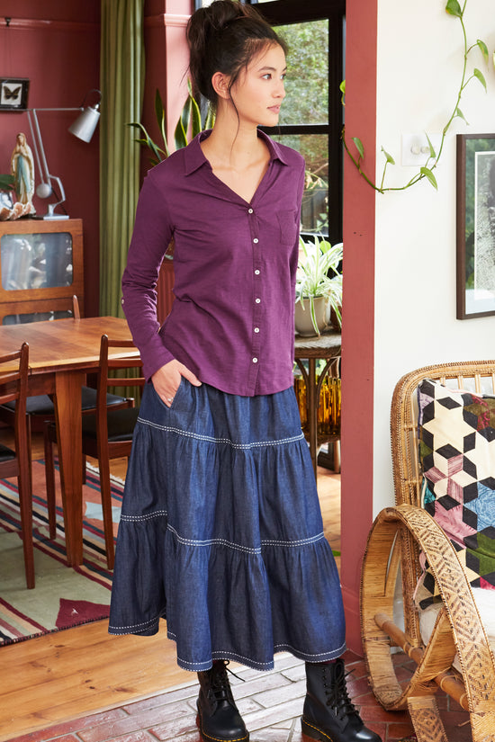 Womens,Shirt,Shirts,Plum,Purple,Bright,Comfy,Comfortable,Colourful,Spring,Summer,Limited,Mistral