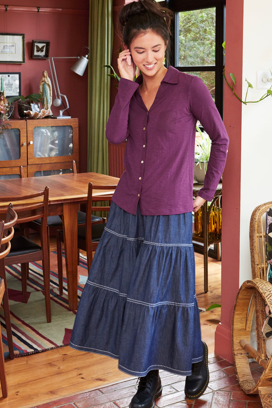 Womens,Shirt,Shirts,Plum,Purple,Bright,Comfy,Comfortable,Colourful,Spring,Summer,Limited,Mistral