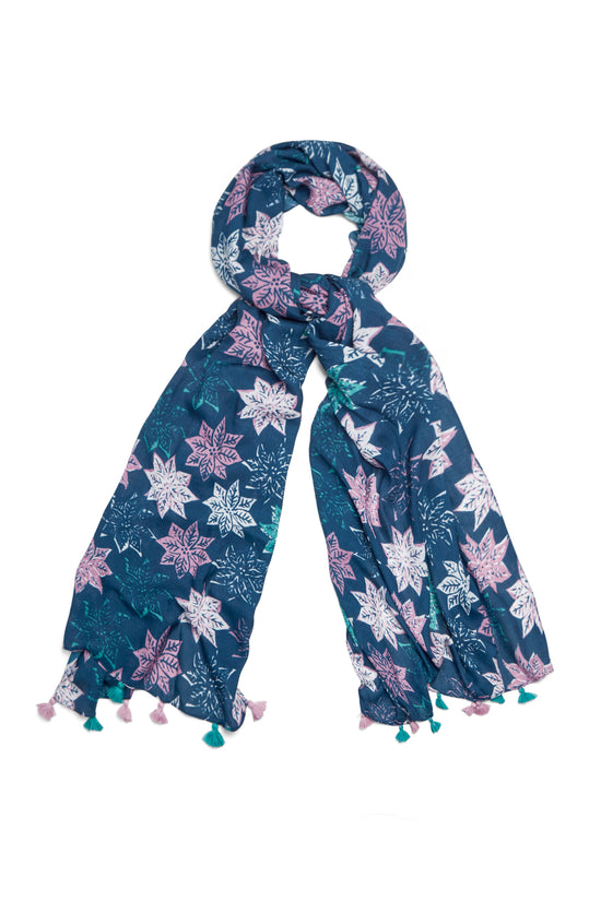 Womens,Scarf,Scarves,Print,Prints,Printed,Blue,White,Pink,Bright,Comfy,Comfortable,Colourful,Spring,Summer,Limited,Mistral