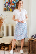 Womens,Skirt,Skirts,Print,Prints,Printed,Blue,White,Pink,Bright,Comfy,Comfortable,Colourful,Spring,Summer,Limited,Mistral