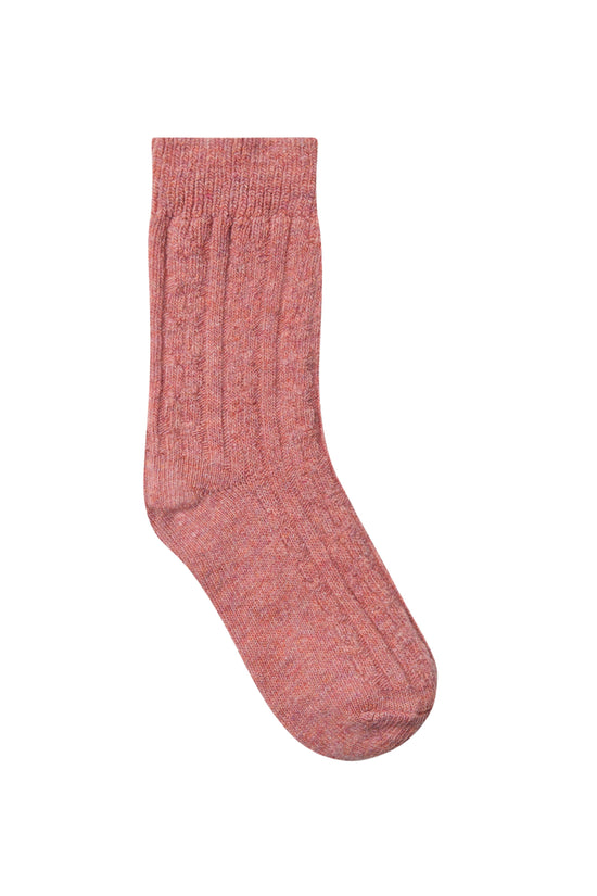 Tweed Socks in Pink Melange