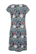 Whirly Gig Printed Dress in Eclipse