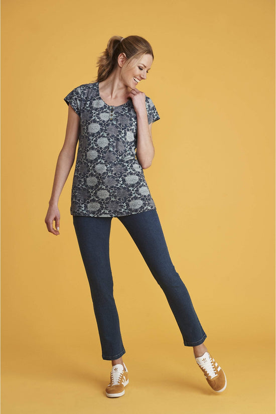 Sunflower Print Willow Tunic Tee